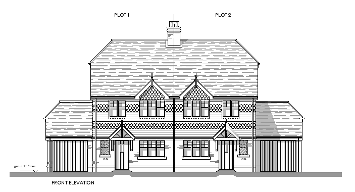 Plots 1 & 2 Front Elevations